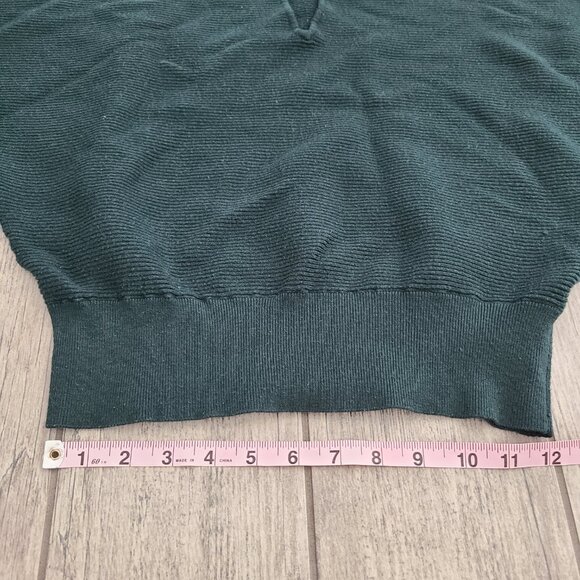 Express Forest Green Keyhole Ribbed Sweater Women's Size Medium - Picture 8 of 10